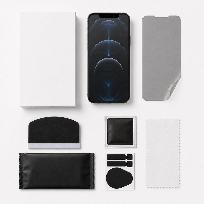 Apple iPhone 12 Pro Matte Privacy hydrogel screen protector with supplied fitting kit